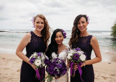 Nhu and her bridesmaids standing together