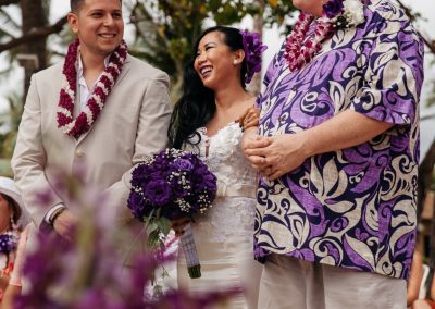 Nhu and Carl standing together at her wedding