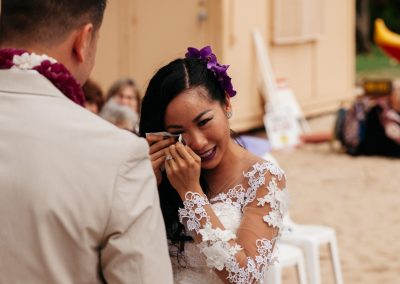 Nhu crying at her wedding