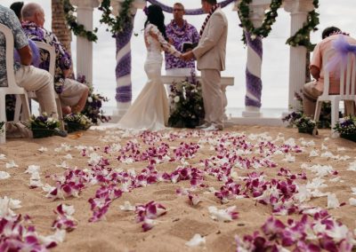 Nhu and her husband during their wedding ceremony