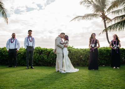 Nhu and her husband about to kiss