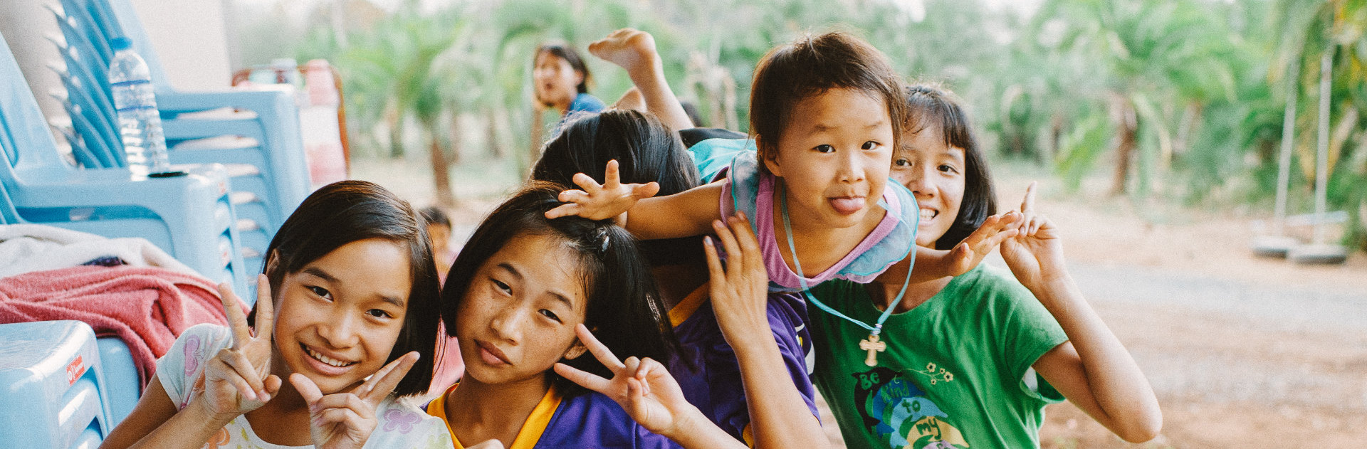 A group of girls posing together