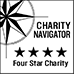 The Charity Navigator Seal, Recognizing a 4-star Charity.