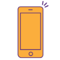 Graphic of a Yellow Phone